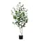 5ft. Potted Green Artificial Birch Tree with Real Touch Leaves